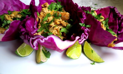 Asian chicken cabbage wraps startwithfourwalls.com
