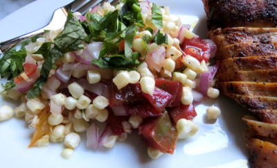 Raw Corn Salad startwithfourwalls.com