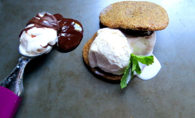 Almond Cookie Ice Cream Sandwich startwithfourwalls.com
