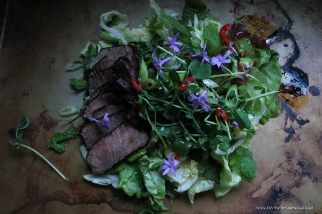 Thai Beef Salad startwithfourwalls.com