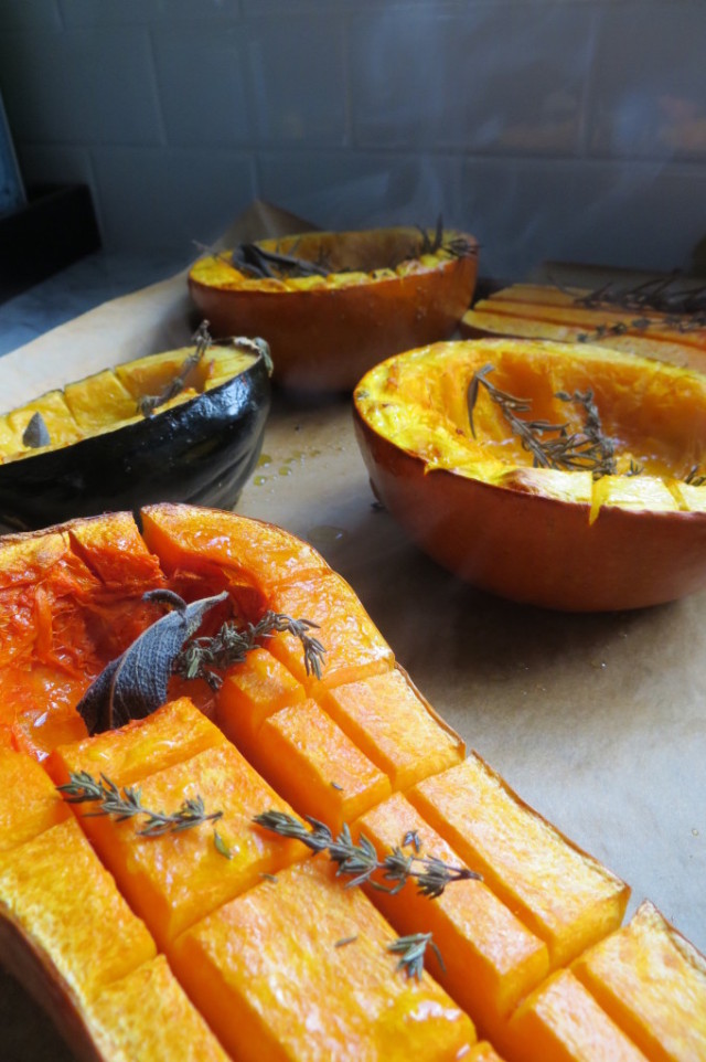 Cooked squashes come out of the oven startwithfourwalls.com 
