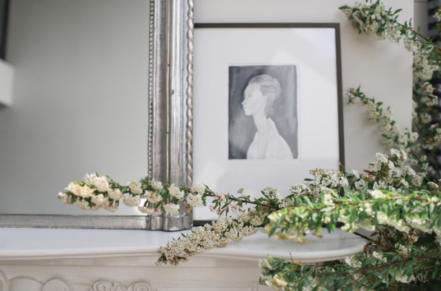 Neutrals with folliage and artwork